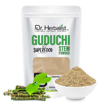 Guduchi (Giloy) Powder 200g, Single-Ingredient Tinospora Cordifolia (Amrita) | Supports Digestive Wellness | Halal, No Fillers