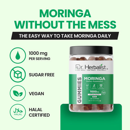 Dr. Herbalist Moringa Gummies (90 Gummies) | Herbal Gummies for Daily Nutritional Support