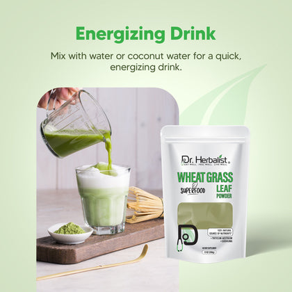 Wheat Grass Powder 200g — Single-Ingredient Triticum Aestivum | Natural Chlorophyll | Halal, No Fillers