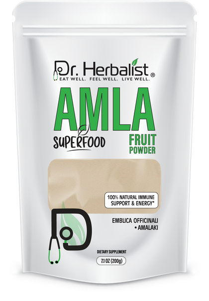 Amla Powder 200g — Single-Ingredient Indian Gooseberry | Natural Vitamin C for Immune, Hair & Skin | Halal, No Fillers