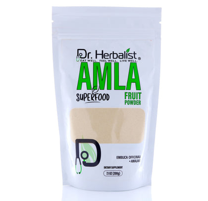 Amla Powder 200g, Single-Ingredient Indian Gooseberry | Natural Vitamin C for Immune, Hair & Skin | Halal, No Fillers