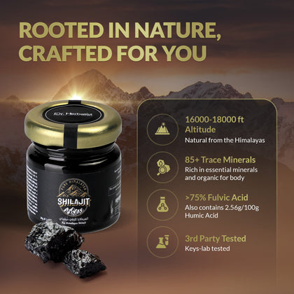 Shilajit Resin 30g, Purified Himalayan Shilajit | Energy, Stamina & Vitality | Halal