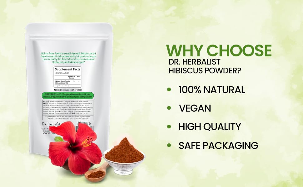 Hibiscus Powder 200g — Single-Ingredient Hibiscus Flower | A Natural Source of Vitamin C | Halal, No Fillers — feature 3