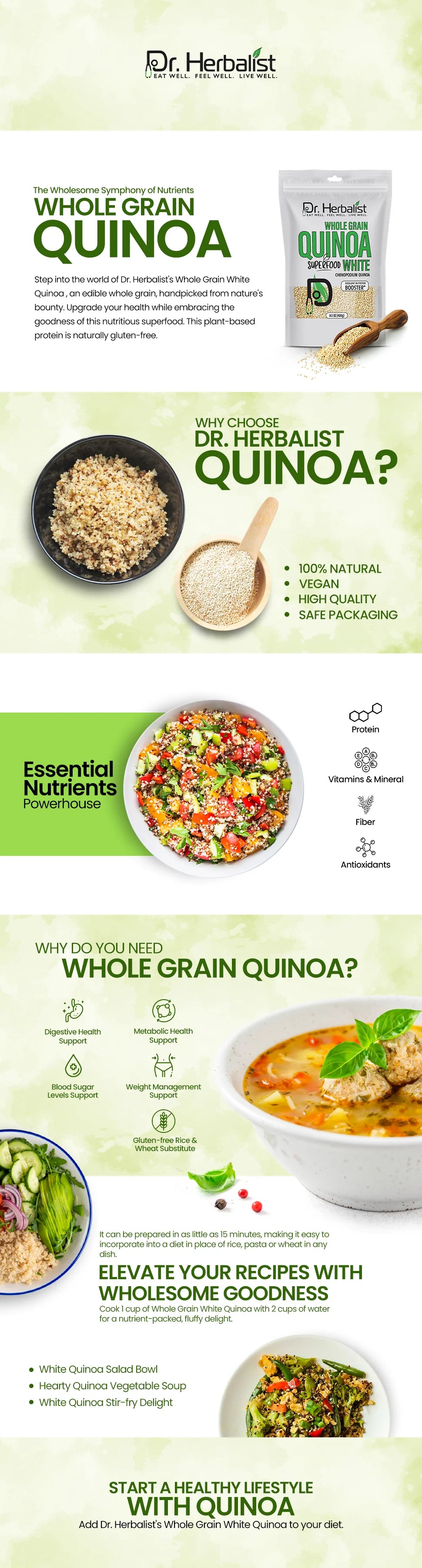 Quinoa 400g — Chenopodium Quinoa | Gluten-Free Plant Protein & Fiber | Halal — feature 1