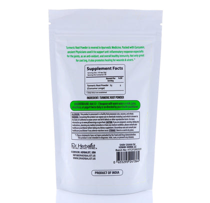 Turmeric Powder 200g — Single-Ingredient Curcuma Longa (Haldi) | Golden Spice | Halal, No Fillers