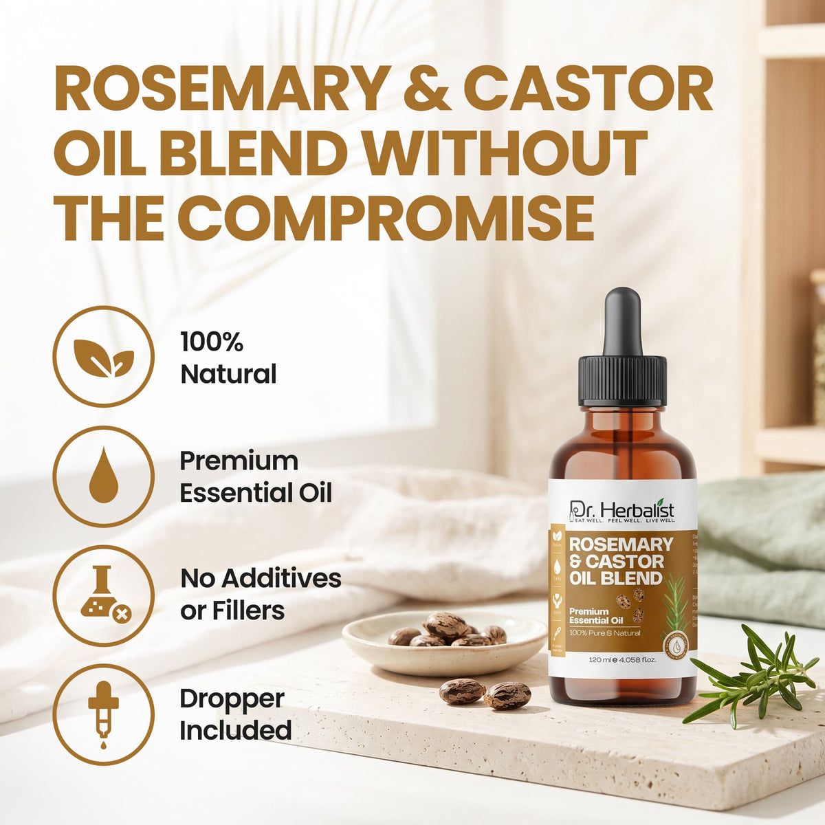 Rosemary & Castor Oil Blend 120mL — feature 1