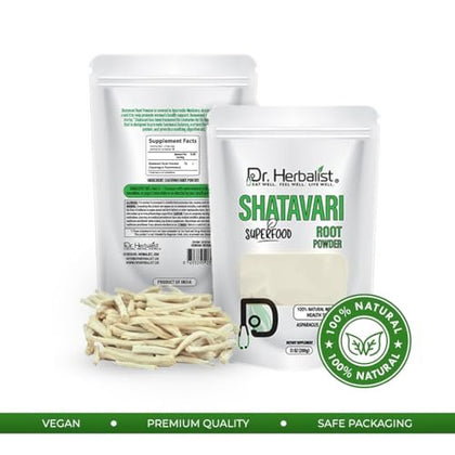 Shatavari Powder 200g — Single-Ingredient Asparagus Racemosus | Stress & Vitality | Halal, No Fillers