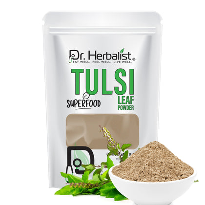 Tulsi (Holy Basil) Powder 200g, Single-Ingredient Ocimum Tenuiflorum | Stress Support | Halal, No Fillers