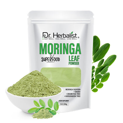 Moringa Powder 200g, Single-Ingredient Moringa Oleifera Leaf (Sahjan) | Nutrient-Dense Greens | Halal, No Fillers