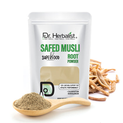 Safed Musli Powder 200g, Single-Ingredient Chlorophytum Borivilianum (White Musli) | Traditional Ayurvedic | Halal, No Fillers