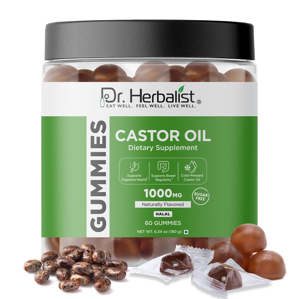 Dr. Herbalist Castor Oil Gummies (60 Gummies) | Delicious Herbal Gummies for Daily Wellness