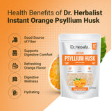 Instant Psyllium Husk Fiber Drink Mix 283g, Orange | Plant-Based Soluble Fiber for Daily Digestive Wellness | Halal view 3