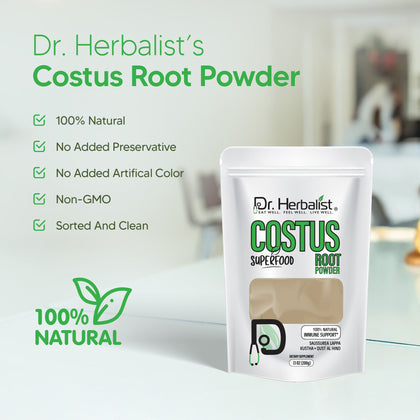 Costus Root Powder 200g, Single-Ingredient Saussurea Costus (Qust Al-Hindi) | Supports Digestive Wellness | Halal, No Fillers