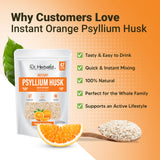 Instant Psyllium Husk Fiber Drink Mix 283g, Orange | Plant-Based Soluble Fiber for Daily Digestive Wellness | Halal view 5