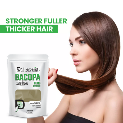 Bacopa Powder 200g — Single-Ingredient Bacopa Monnieri (Brahmi) | Calm, Focus & Stress Support | Halal, No Fillers
