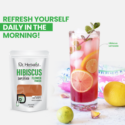 Hibiscus Powder 200g — Single-Ingredient Hibiscus Flower | A Natural Source of Vitamin C | Halal, No Fillers