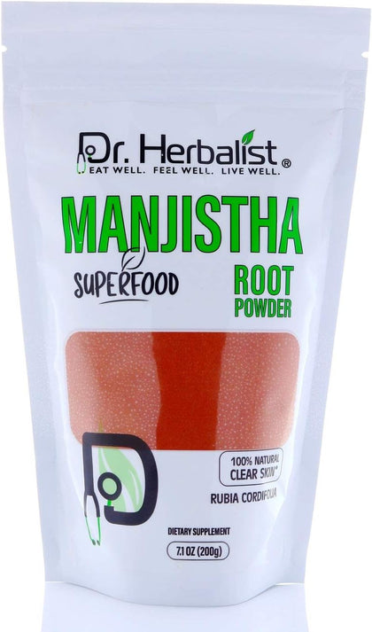 Manjishta Powder 200g — Single-Ingredient Rubia Cordifolia (Indian Madder) | Traditional Ayurvedic | Halal, No Fillers