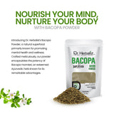 Bacopa Powder 200g — Single-Ingredient Bacopa Monnieri (Brahmi) | Calm, Focus & Stress Support | Halal, No Fillers view 5