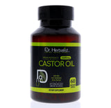 Castor Oil Capsules 1600mg, Cold-Pressed, Hexane-Free | Mess-Free Self-Care | 60 Halal Softgels view 2