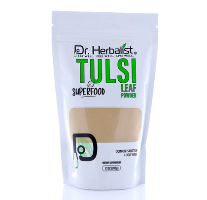 Tulsi (Holy Basil) Powder 200g, Single-Ingredient Ocimum Tenuiflorum | Stress Support | Halal, No Fillers