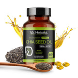 Chia Seed Oil Capsules 1600mg — Cold-Pressed, Fish-Free | Plant Omega-3 ALA | 60 Halal Softgels view 1