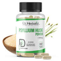 Psyllium Husk Extract Capsules 500mg, Plantago Ovata Fiber | Supports Digestive Regularity | Halal, 60 Veg Caps