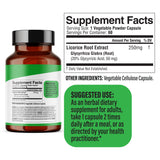 Licorice Root Capsules 250mg, Glycyrrhiza Glabra (Mulethi) | Treasured in Traditional Wellness | Halal, Capsules view 3