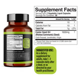 Castor Oil Capsules 1600mg, Cold-Pressed, Hexane-Free | Mess-Free Self-Care | 60 Halal Softgels view 5