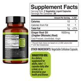 Ginger Oil Capsules 1600mg, Zingiber Officinale, Gingerols | No Spicy Burn | 60 Halal Softgels view 4