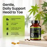 Castor Oil Capsules 1600mg, Cold-Pressed, Hexane-Free | Mess-Free Self-Care | 60 Halal Softgels view 7