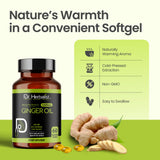 Ginger Oil Capsules 1600mg, Zingiber Officinale, Gingerols | No Spicy Burn | 60 Halal Softgels view 6