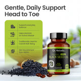 Black Seed Oil Capsules 1600mg, Extra Strength Cold-Pressed Nigella Sativa | Immune & Antioxidant Support | 60 Halal Softgels view 6
