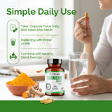 Turmeric Extract Capsules 250mg, Curcuma Longa Curcuminoids (Haldi) | Treasured in Traditional Wellness | Halal, Capsules view 7
