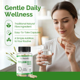 Psyllium Husk Extract Capsules 500mg, Plantago Ovata Fiber | Supports Digestive Regularity | Halal, 60 Veg Caps view 7