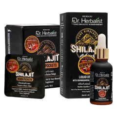 Shilajit Starter Set: Resin Pockets + Liquid Drops | Two Ways to Make Shilajit a Daily Habit | Halal