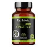 Ginger Oil Capsules 1600mg, Zingiber Officinale, Gingerols | No Spicy Burn | 60 Halal Softgels view 2
