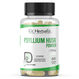 Psyllium Husk Extract Capsules 500mg, Plantago Ovata Fiber | Supports Digestive Regularity | Halal, 60 Veg Caps view 2