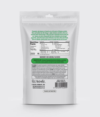 Flax Seed 400g, Whole Linum Usitatissimum | Plant Fiber & Omega-3 ALA | Halal