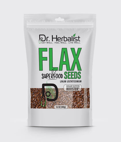 Flax Seed 400g, Whole Linum Usitatissimum | Plant Fiber & Omega-3 ALA | Halal