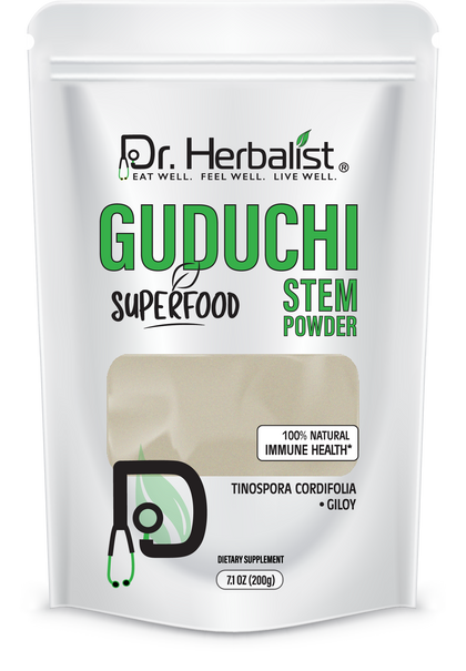 Guduchi (Giloy) Powder 200g — Single-Ingredient Tinospora Cordifolia (Amrita) | Supports Digestive Wellness | Halal, No Fillers
