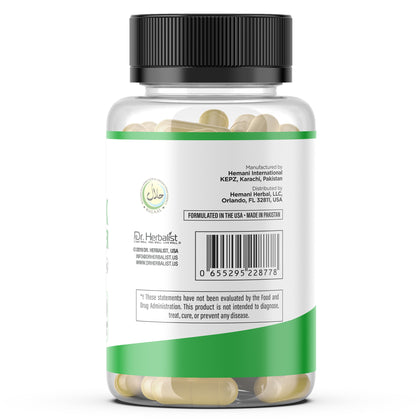 Psyllium Husk Extract Capsules 500mg, Plantago Ovata Fiber | Supports Digestive Regularity | Halal, 60 Veg Caps