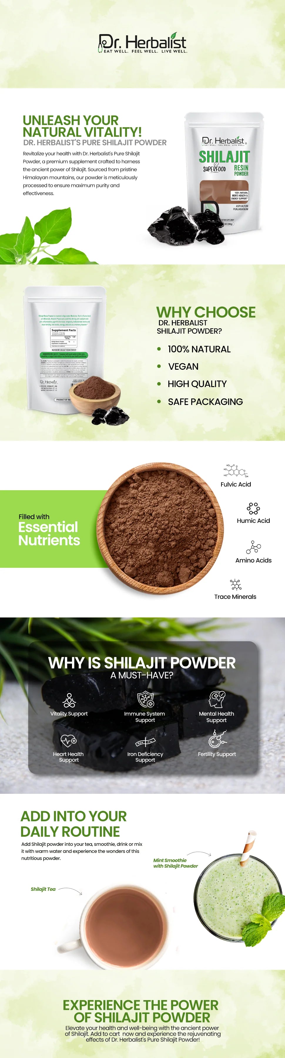 Shilajit Powder 200g — Single-Ingredient Purified Himalayan Shilajit | Energy & Vitality | Halal, No Fillers — feature 1