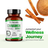 Cinnamon Extract Capsules 350mg, Single-Ingredient Cinnamon Bark | Treasured in Traditional Wellness | Halal, Capsules view 7