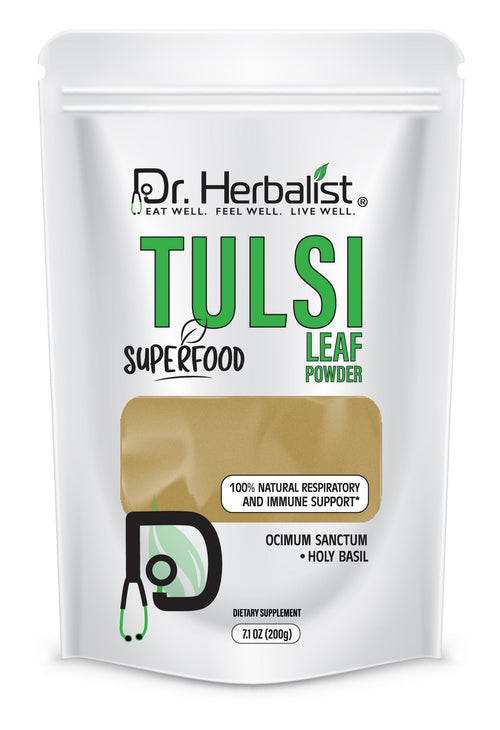 Dr. HERBALIST Tulsi Powder 200g - holy basil (Ocimum tenuiflorum), for tulsi tea