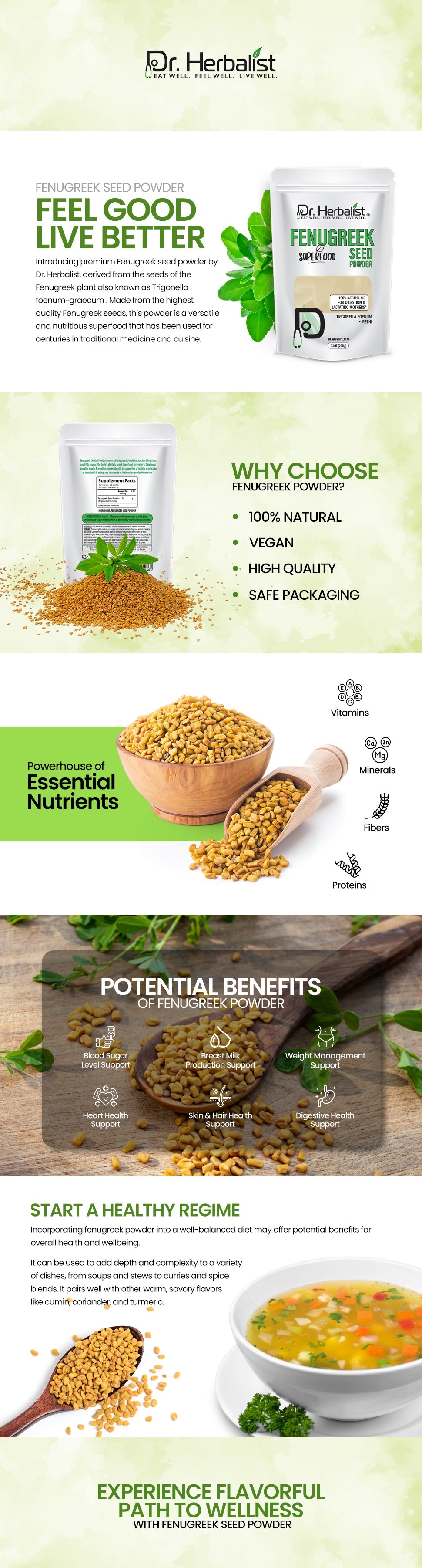 Fenugreek (Methi) Powder 200g, Single-Ingredient Trigonella Foenum-Graecum | Supports Digestive Wellness | Halal, No Fillers — feature 1
