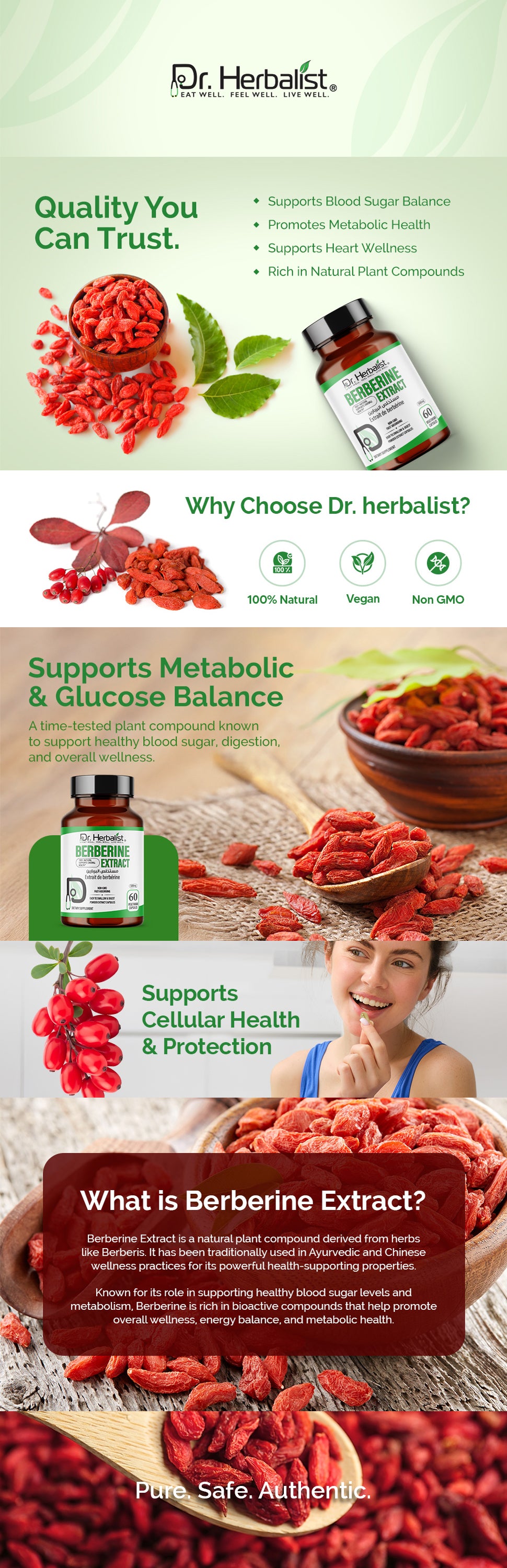 Berberine Extract 500mg — Plant Alkaloid (Berberis) | Treasured in Traditional Wellness | Halal, 60 Capsules — feature 1