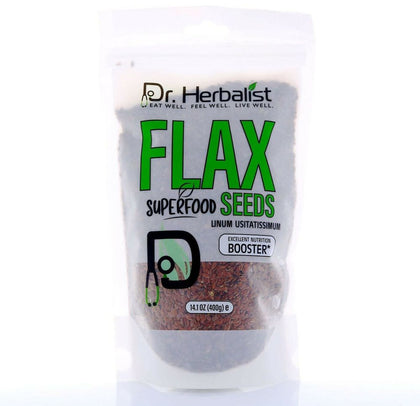 Flax Seed 400g, Whole Linum Usitatissimum | Plant Fiber & Omega-3 ALA | Halal