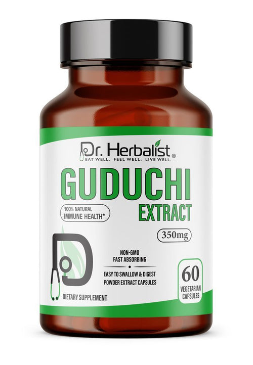Dr. HERBALIST Guduchi Giloy Capsules 350mg - Tinospora cordifolia (amrita), 60 capsules, Halal