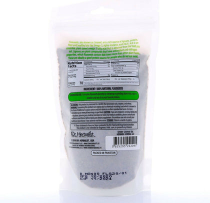 Flax Seed 400g, Whole Linum Usitatissimum | Plant Fiber & Omega-3 ALA | Halal