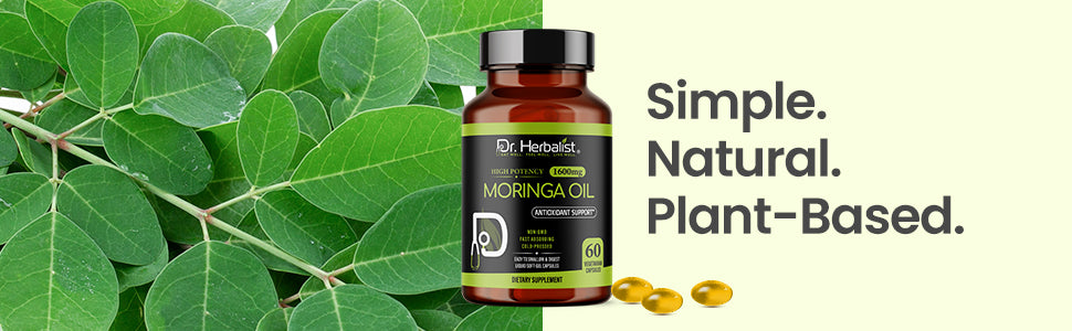 Moringa Oil Capsules 1600mg — Cold-Pressed Seed (Ben) Oil | Oleic-Rich, Tasteless | 60 Halal Softgels — feature 5
